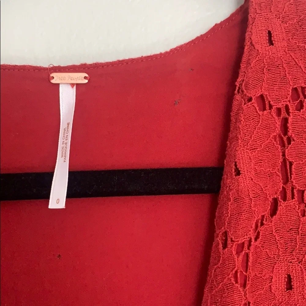 Free People deep red dress